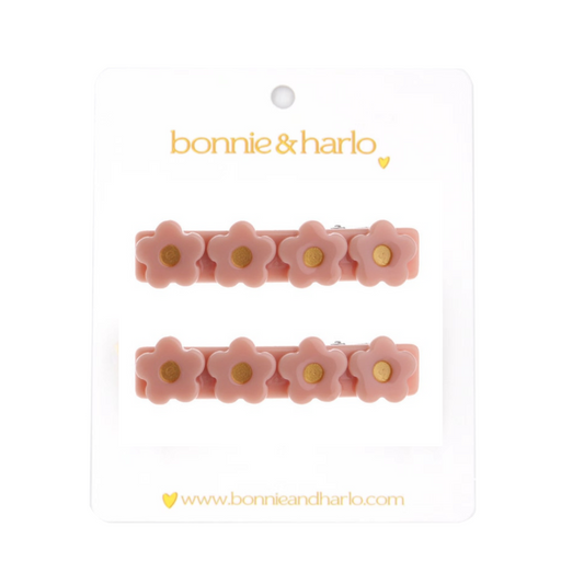 flower clips | pink