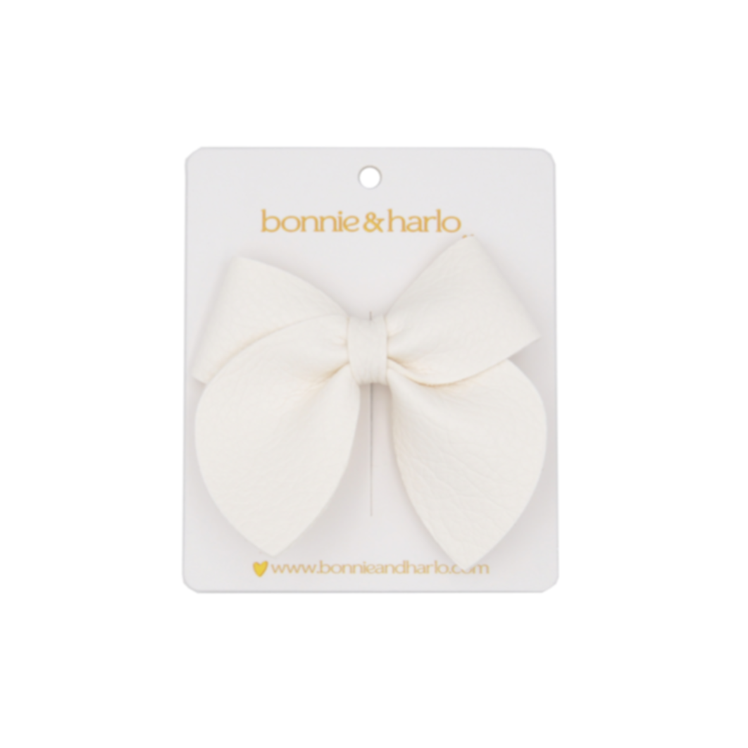 Big Bow Clip | White
