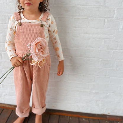 overalls | peachy pink