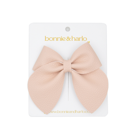 big bow clip | peach
