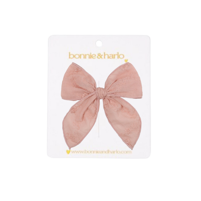 fabric bow clip | pink PREORDER
