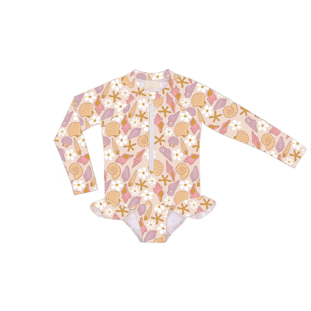 long sleeve swimsuit | pearl PREORDER