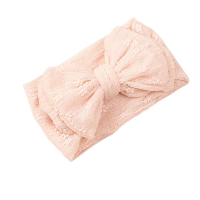 oversized bow headband | pink