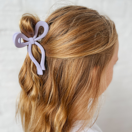 bow hair clip | purple