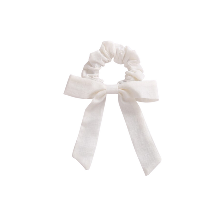 scrunchie bow | white
