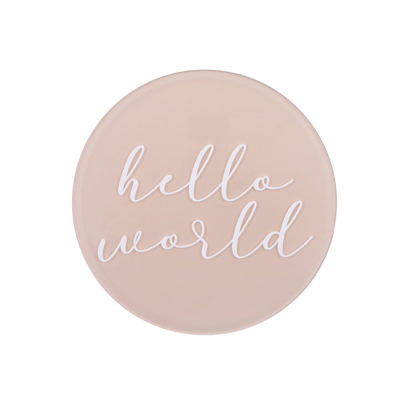 hello world plaque | cream