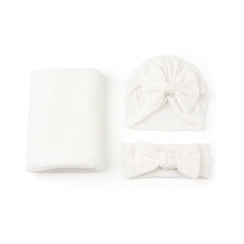 baby wrap set | white