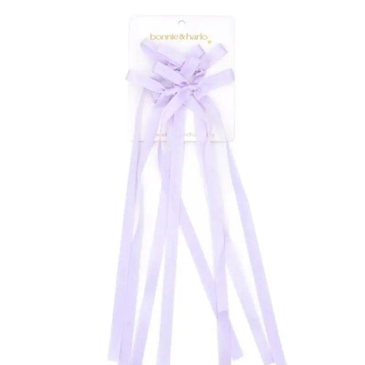 ribbon pigtails | purple