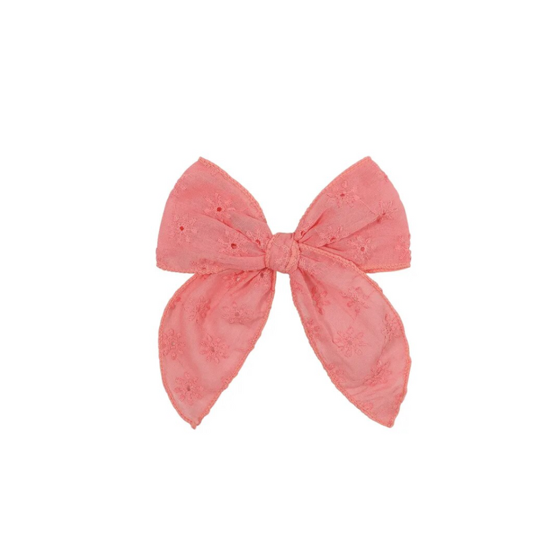 fabric bow clip | dark pink