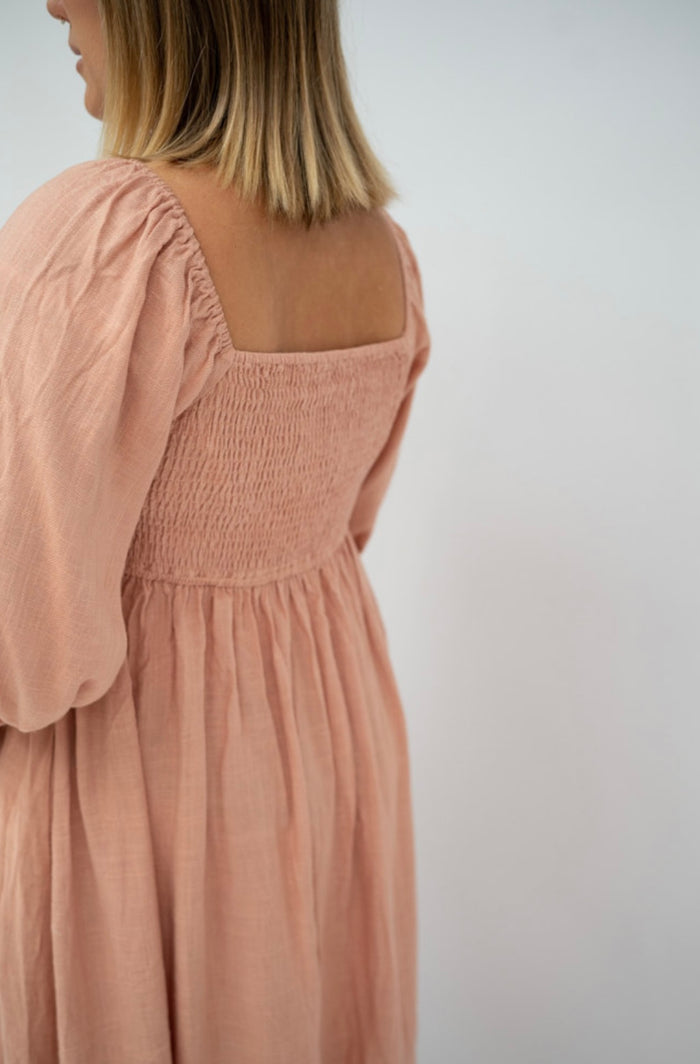 ladies maxi dress | pink