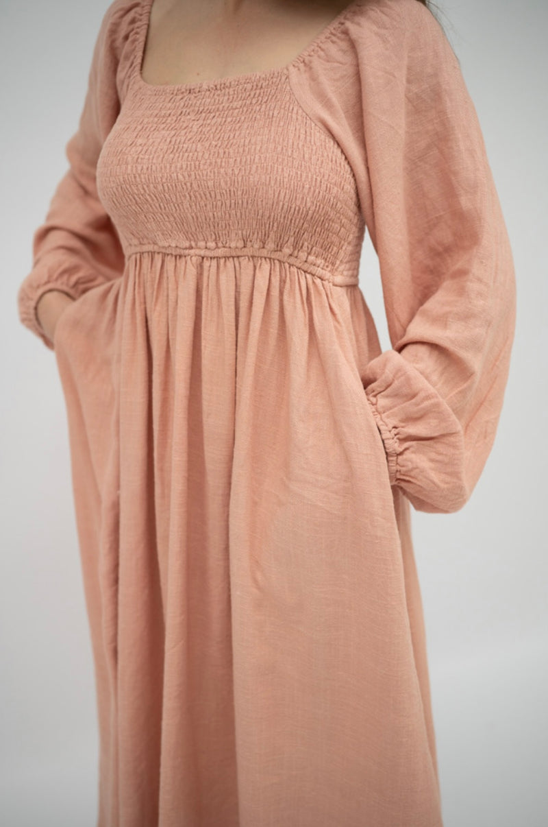 ladies maxi dress | pink