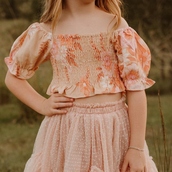 girls shirred top | delilah