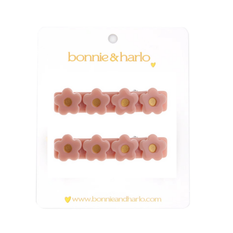 flower clips | pink