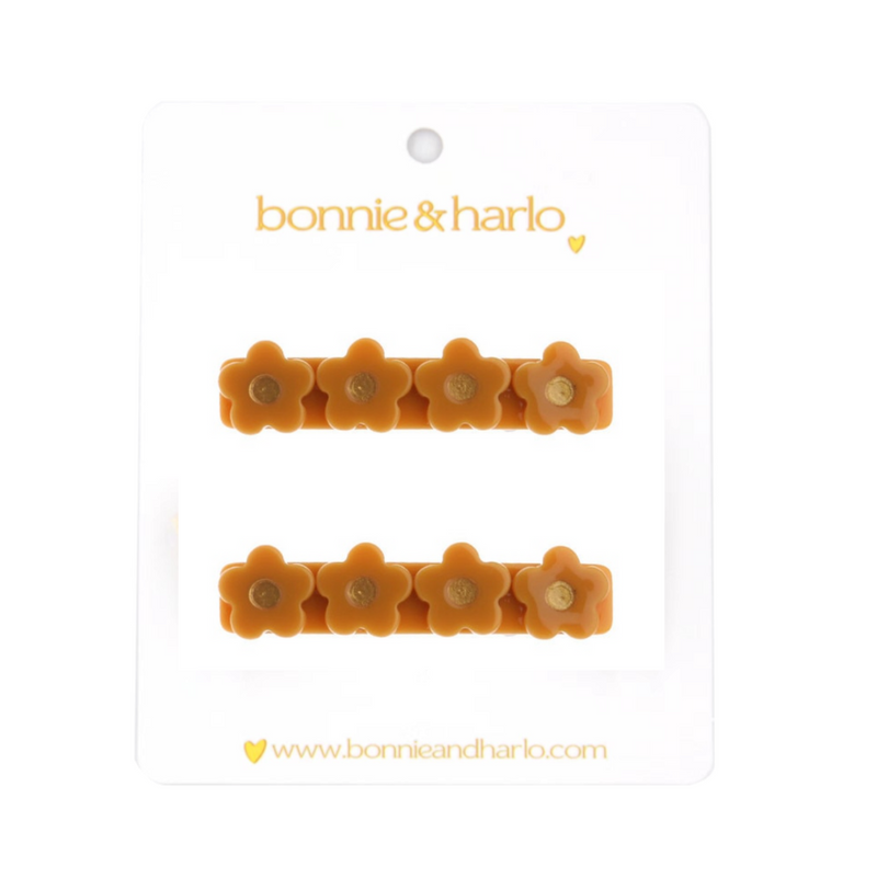 flower clips | mustard