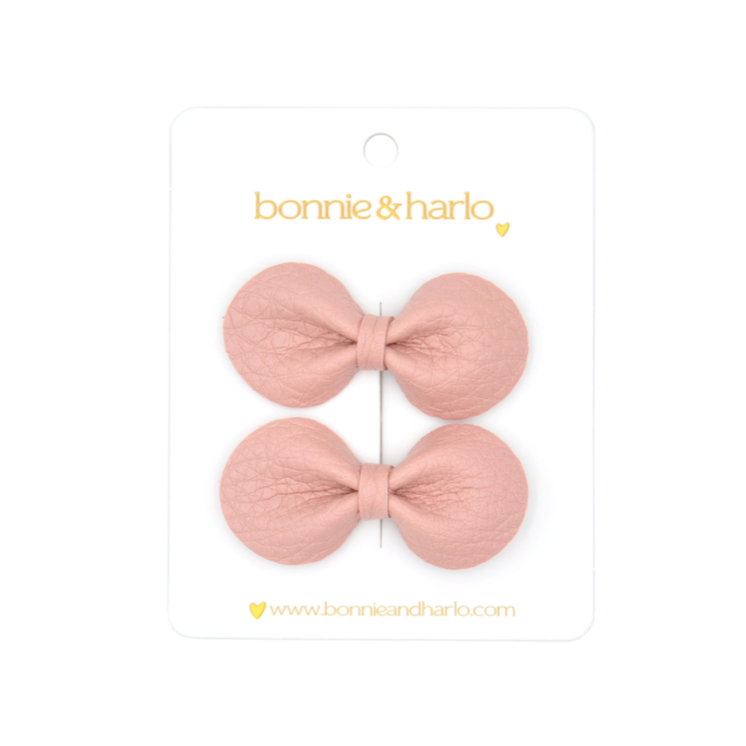 round bow clips | dusty
