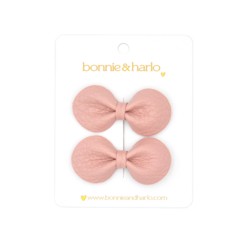 round bow clips | dusty