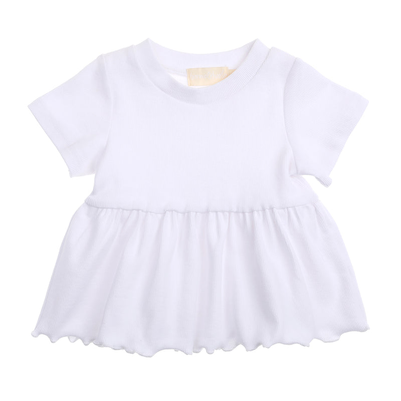 peplum top | white